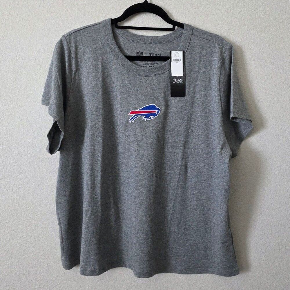 Buffalo Bills NFL Women's Plus 3X Gray Cropped T-Shirt NWT Old Navy